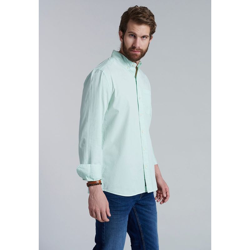 FEROUCH - Camisa Garment Dyed Sport Fj Celeste Ferouch