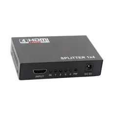 GENERICO - Splitter HDMI Full HD 1080, 4 Salidas, Con Transformador