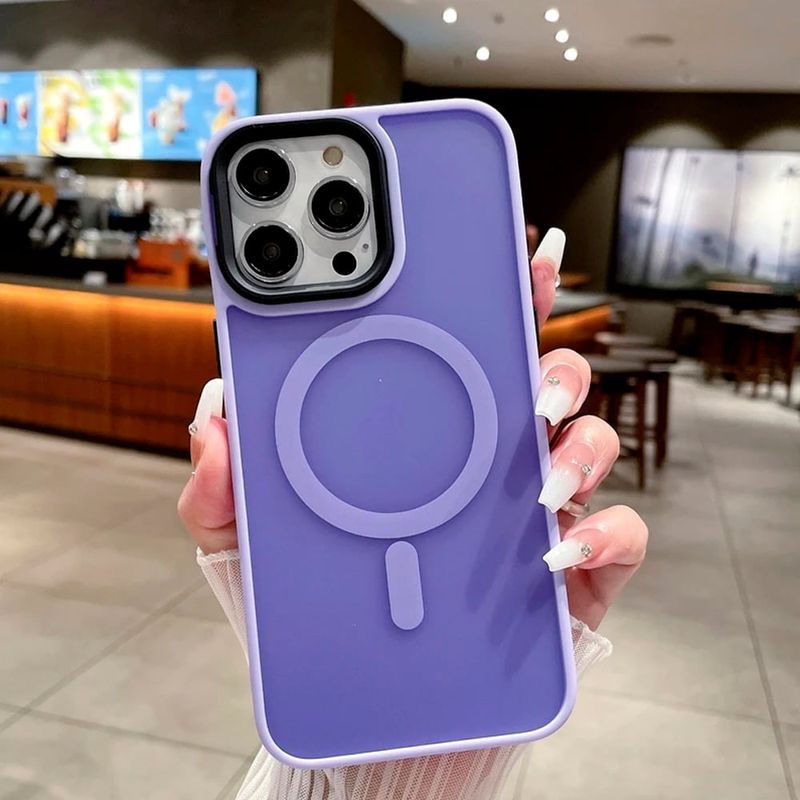 GENERICO - Carcasa Mate Para iPhone 15 Pro Max Magnetica Lila