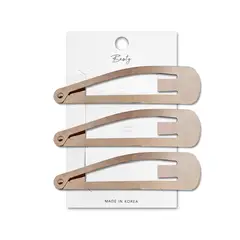BESTY - SET CLIP OVALADO ROSEGOLD 3U ROSEGOLD