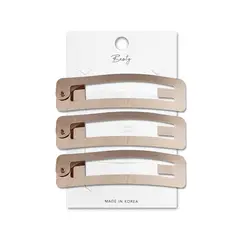 BESTY - SET CLIP RECTANGULAR ROSEGOLD 3U ROSEGOLD