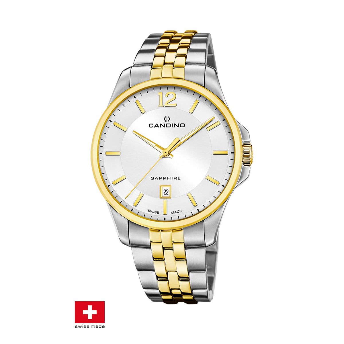 CANDINO - Reloj C4763/1 Candino Swiss Blanco Hombre Couples Classic