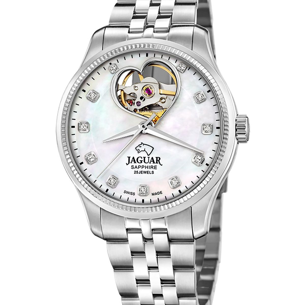 JAGUAR - Reloj J994/1 Jaguar Swiss Plateado Mujer Automático