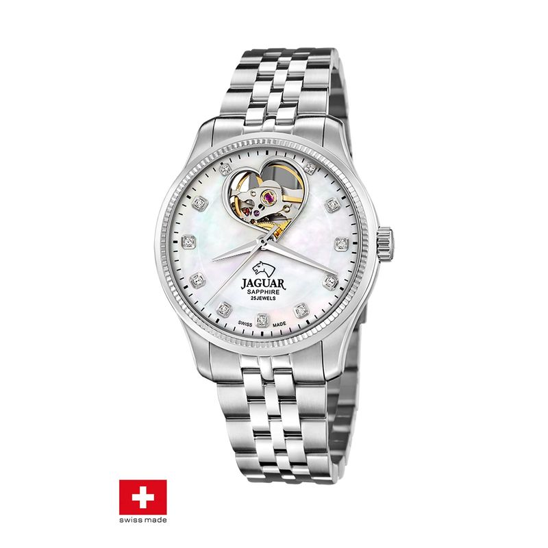 JAGUAR - Reloj J994/1 Jaguar Swiss Plateado Mujer Automático