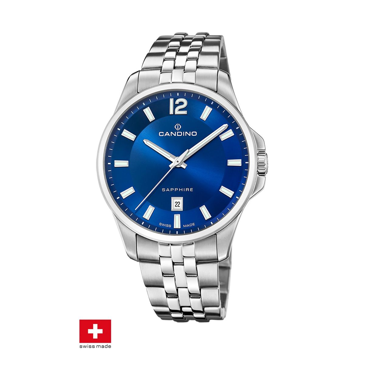 CANDINO - Reloj C4764/2 Candino Swiss Azul Hombre Couples Classic