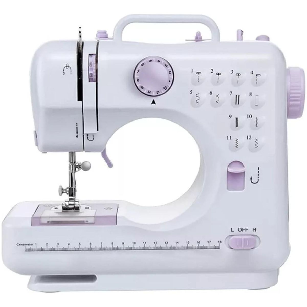 IMPORTCLICK - Máquina Coser Overlock Portátil Pedal Eléctrica 12 Puntos