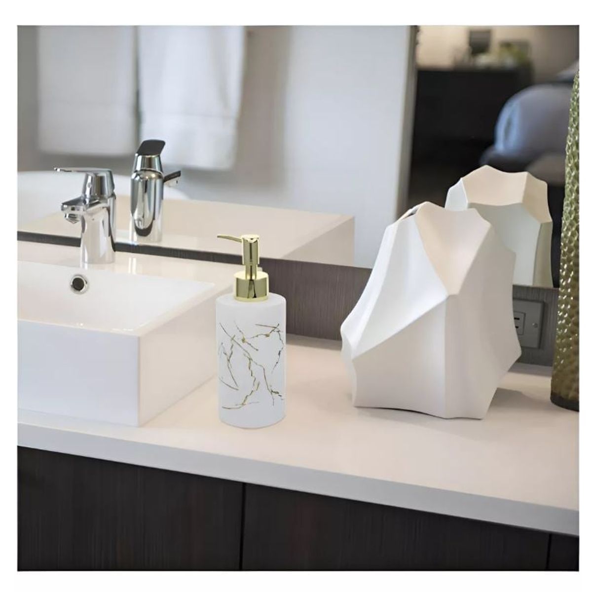 GENERICO - Dispensador De Jabón Cerámica 400 Ml. Jabonera