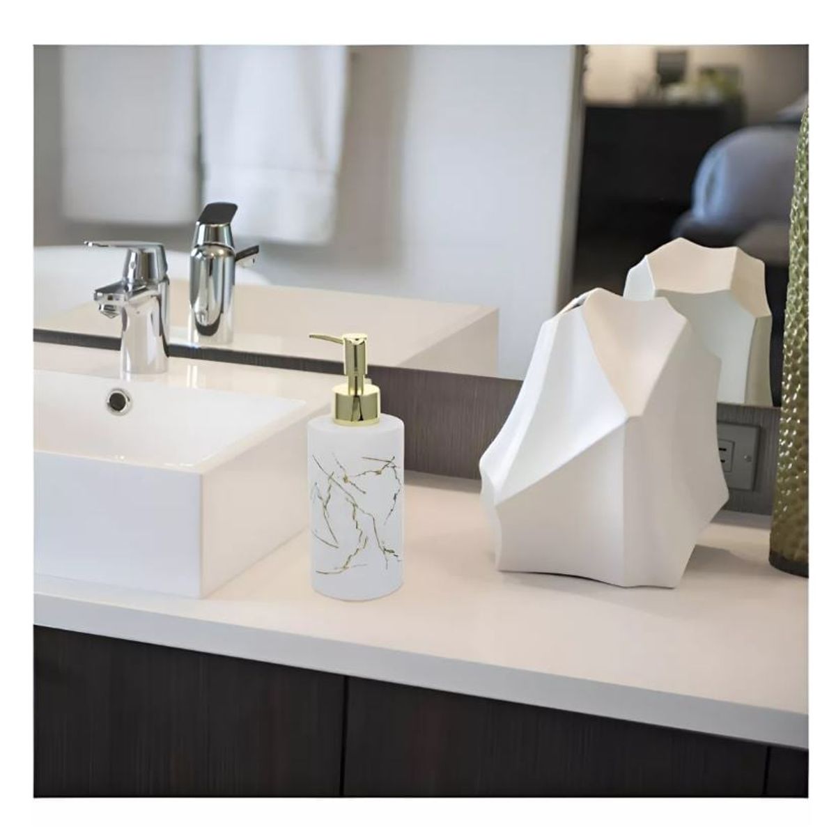 GENERICO - Dispensador De Jabón Cerámica 400 Ml. Jabonera