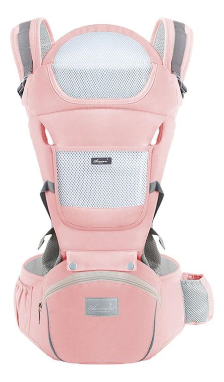 Mochila Porta Bebes Ergonomica Asiento Multifuncional 6 En 1 Rosado