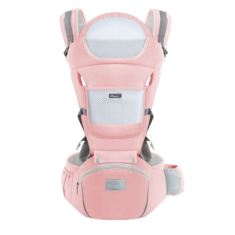 IMPORTCLICK - Mochila Porta Bebes Ergonómica Asiento Multifuncional 6 En 1 Rosado - Rosa
