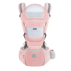 IMPORTCLICK - Mochila Porta Bebes Ergonómica Asiento Multifuncional 6 En 1 Rosado - Rosa