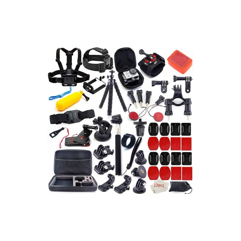 IMPORTCLICK - Kit 54 Accesorios Cámara Deportiva Gopro Con Estuche