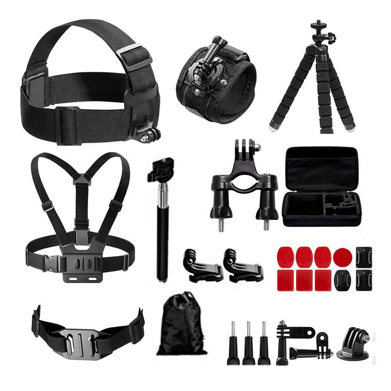 IMPORTCLICK - Kit 30 Accesorios Cámara Deportiva Gopro Con Estuche
