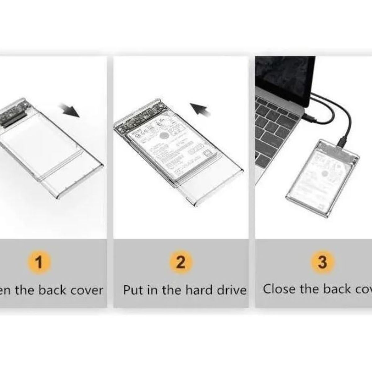 GENERICO - Case Cofre 2.5 Sata Usb3.0 Transparente
