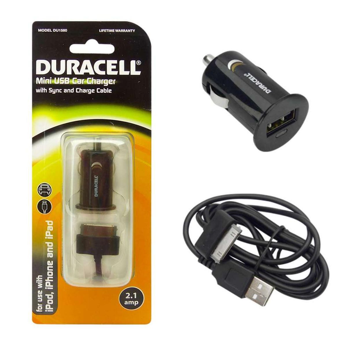 GEN - Cargador Celular Original Duracell Usb Para Auto Encendedor