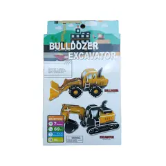 GENERICO - Juego Rompecabezas Puzzle 3d - Bulldozer / Pala Excavadora