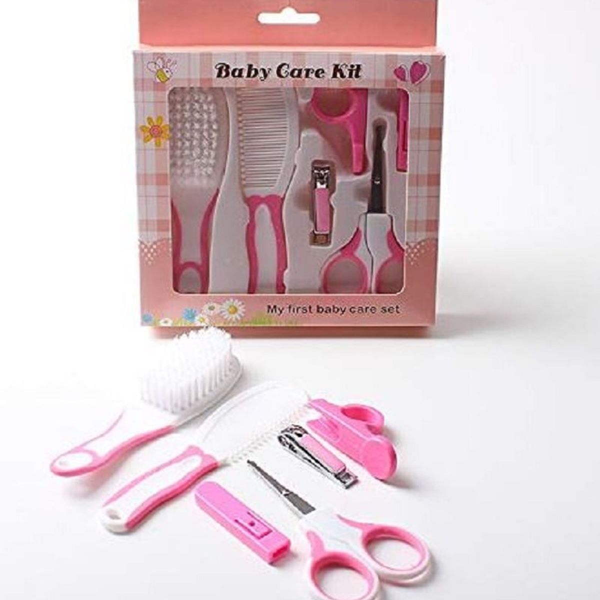 GENERICO - Set 6 Piezas Higiene Uñas Cuidado Bebes Color Rosado