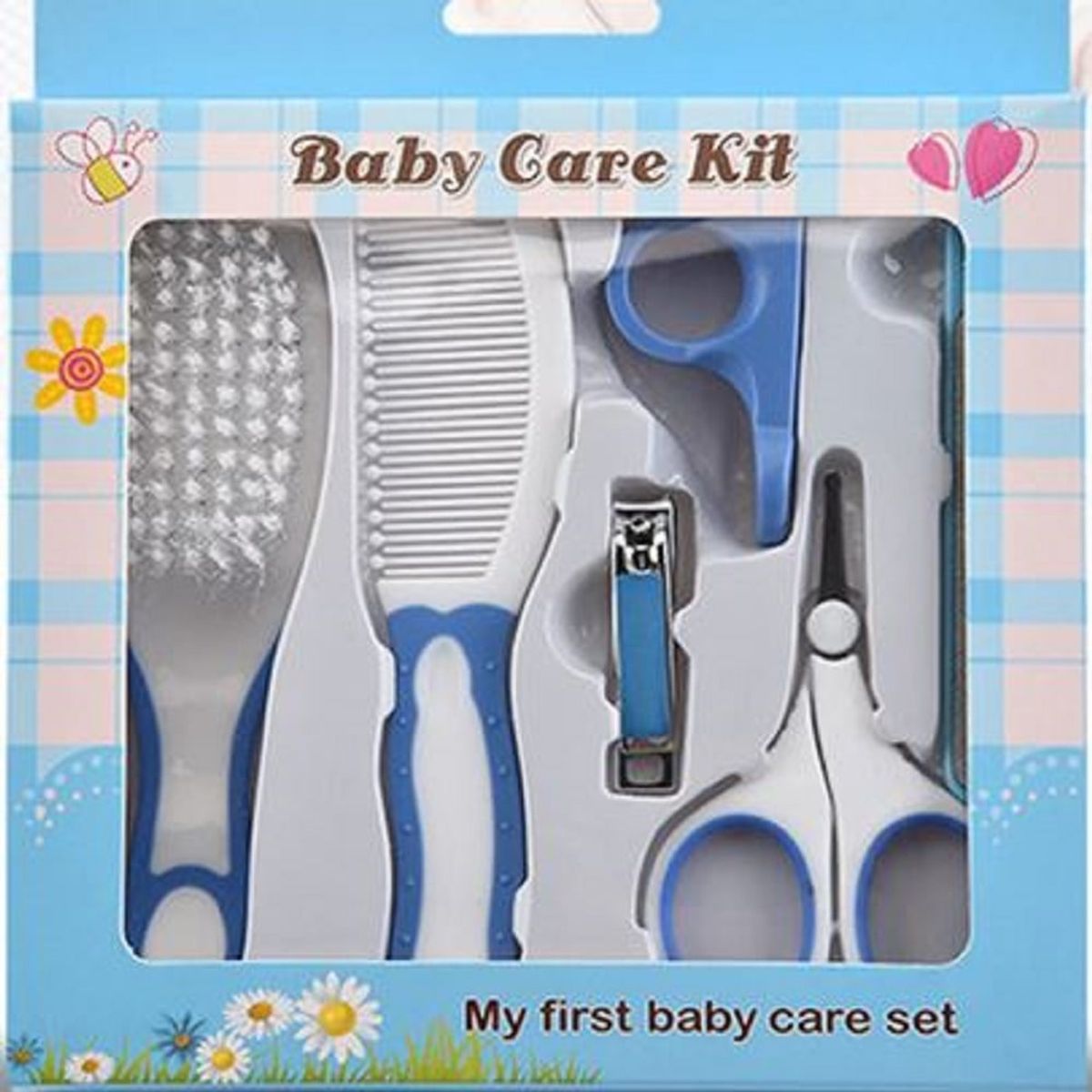 GENERICO - Set 6 Piezas Higiene Uñas Cuidado Bebes Color Celeste