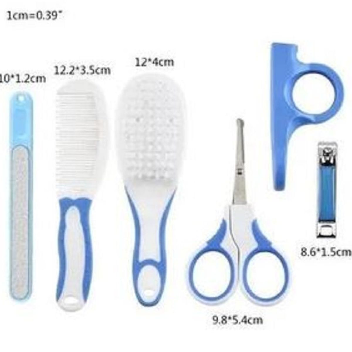 GENERICO - Set 6 Piezas Higiene Uñas Cuidado Bebes Color Celeste