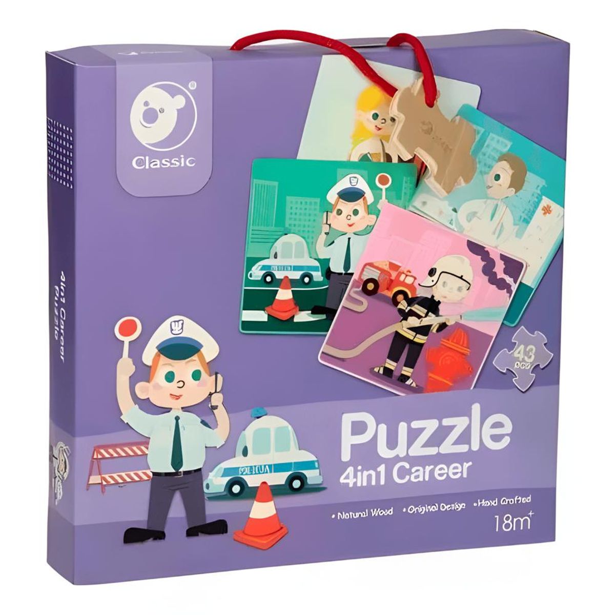 CLASSIC WORLD - Puzzle 4 En 1 Profesiones Medida 20x20  PB-C5