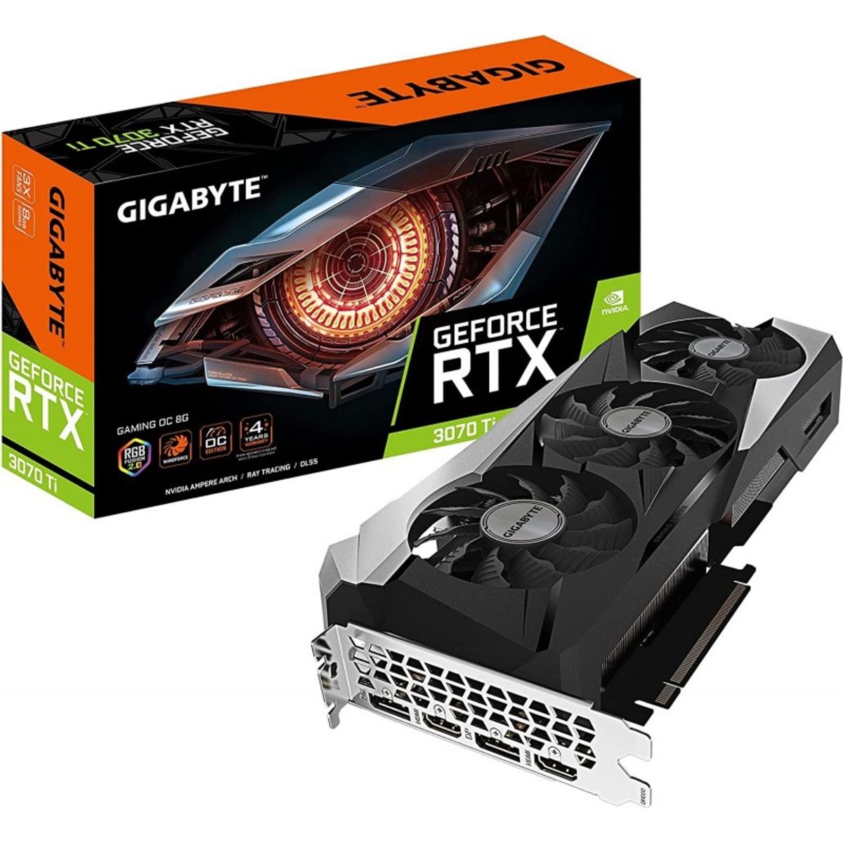GIGABYTE - Tarjeta de Video GIGABYTE GeForce RTX 3070 Ti Gaming OC 8G