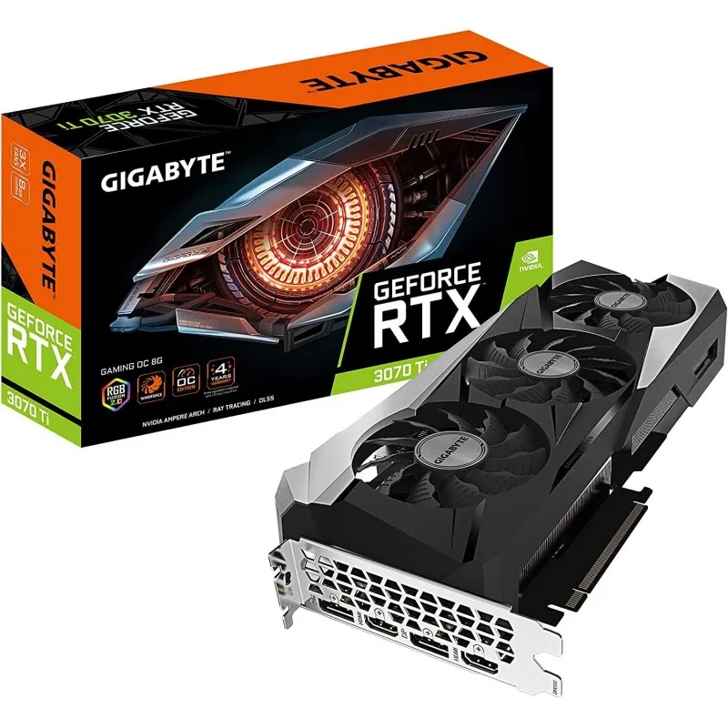GIGABYTE - Tarjeta de Video GIGABYTE GeForce RTX 3070 Ti Gaming OC 8G