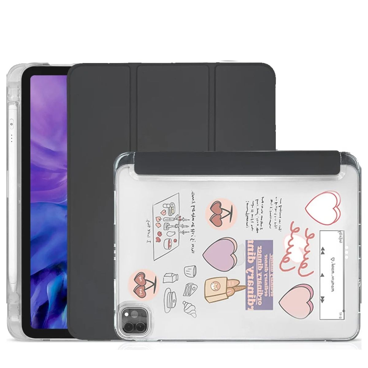 GENERICO - Carcasa Funda Smart Cover Para iPad Pro 13 12.9  Air 13 Negra