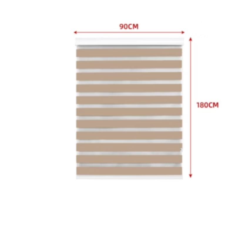 GENERICO - Cortina Roller Duo Black-Out Beige Oscuro 90X180CM