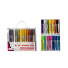 GENERICO - PLUMONES ACRILICOS COLORES SURTIDOS 24PCS