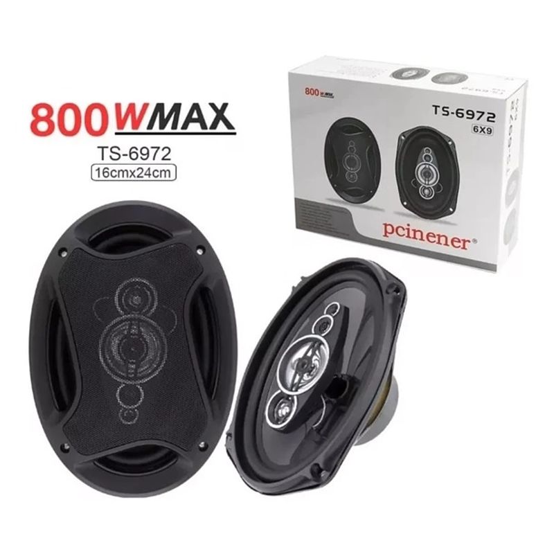 GENERICO - Parlantes de Auto Pcinener Ts-6972 800w de Poder Color Negro