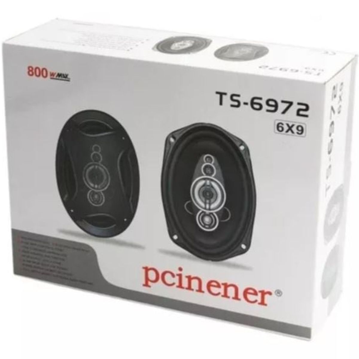 GENERICO - Parlantes de Auto Pcinener Ts-6972 800w de Poder Color Negro