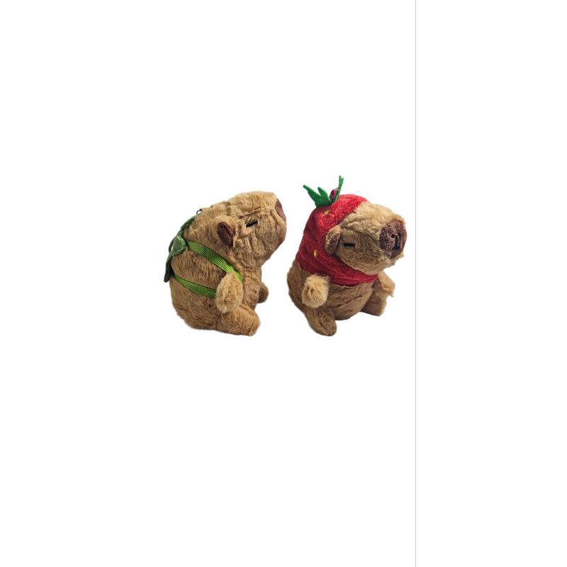 GENERICO - 2 Peluche Capibara Mochila Tortuga Tierno para Regalo