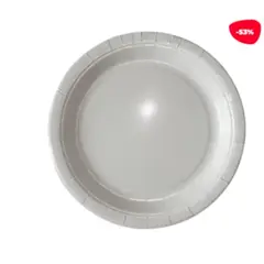 GENERICO - Plato Carton Blanco 20 Unidades 23x23