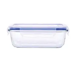 GENERICO - Fuente Vidrio Rectangular Para Comida 640ML