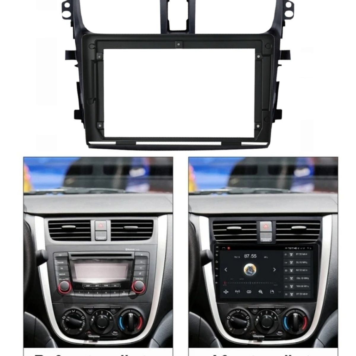 GENERICO - Bisel Adaptador Radio 9pul Suzuki Celerio 2015-2021 Karvas