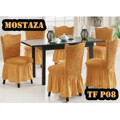 GENERICO - Cubre silla de comedor estilo turco 6 unidades