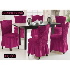 GENERICO - Cubre silla de comedor estilo turco 6 unidades