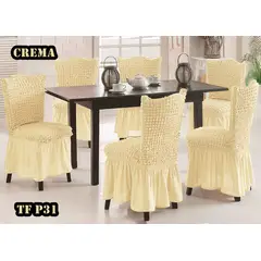 GENERICO - Cubre silla de comedor estilo turco 6 unidades