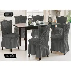 GENERICO - Cubre silla de comedor estilo turco 6 unidades