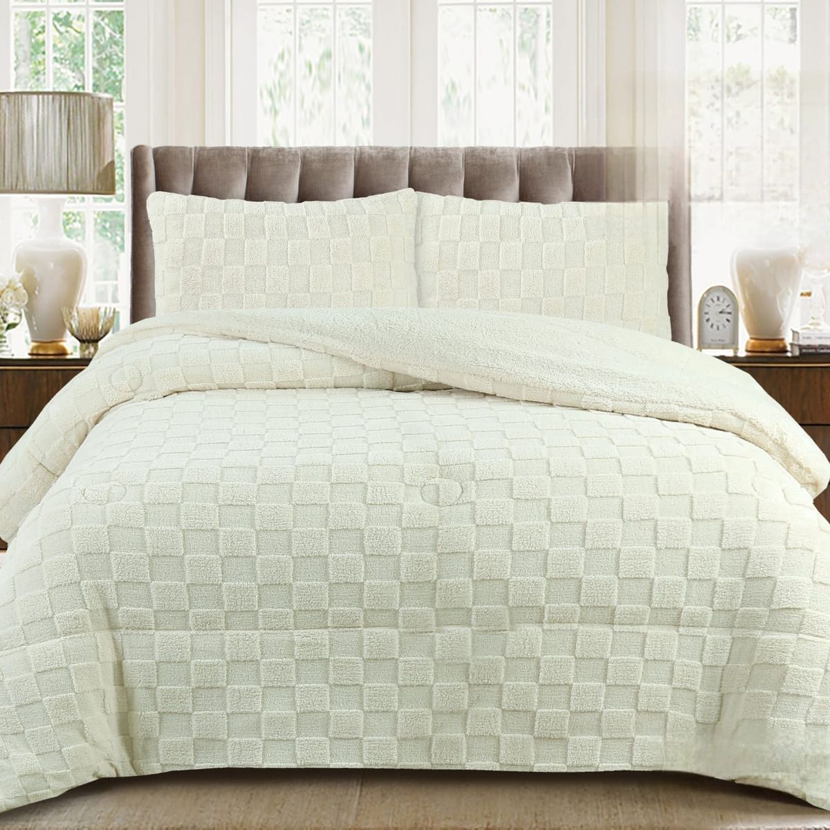 GENERICO - COBERTORES SHERPAS CON CHIPORROS TEXTURIZADOS