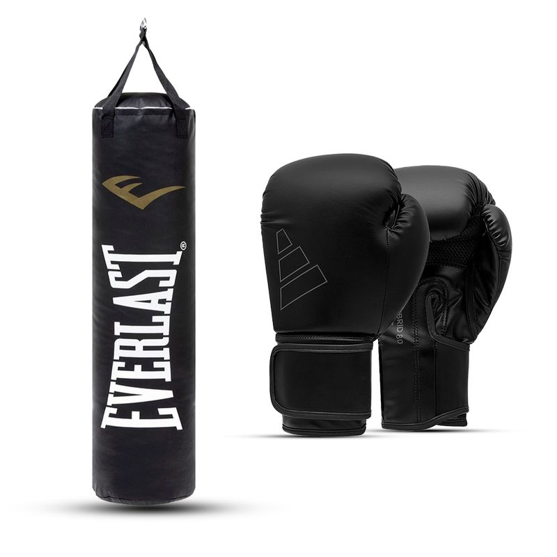 EVERLAST - Kit de Boxeo Everlast Negro + Guantes 16oz