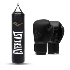 EVERLAST - Kit de Boxeo Negro + Guantes 16oz
