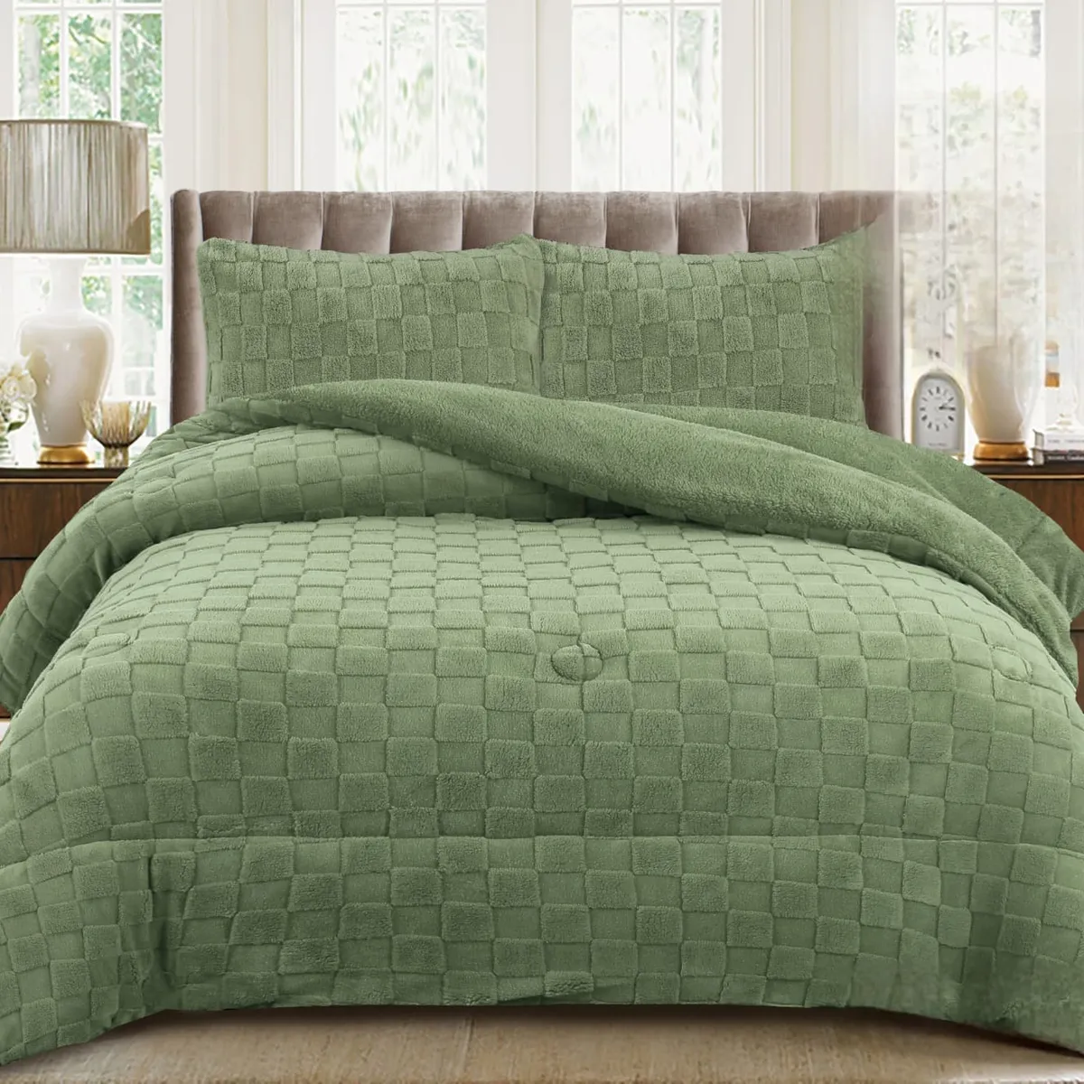 GENERICO - COBERTORES SHERPAS CON CHIPORROS TEXTURIZADOS