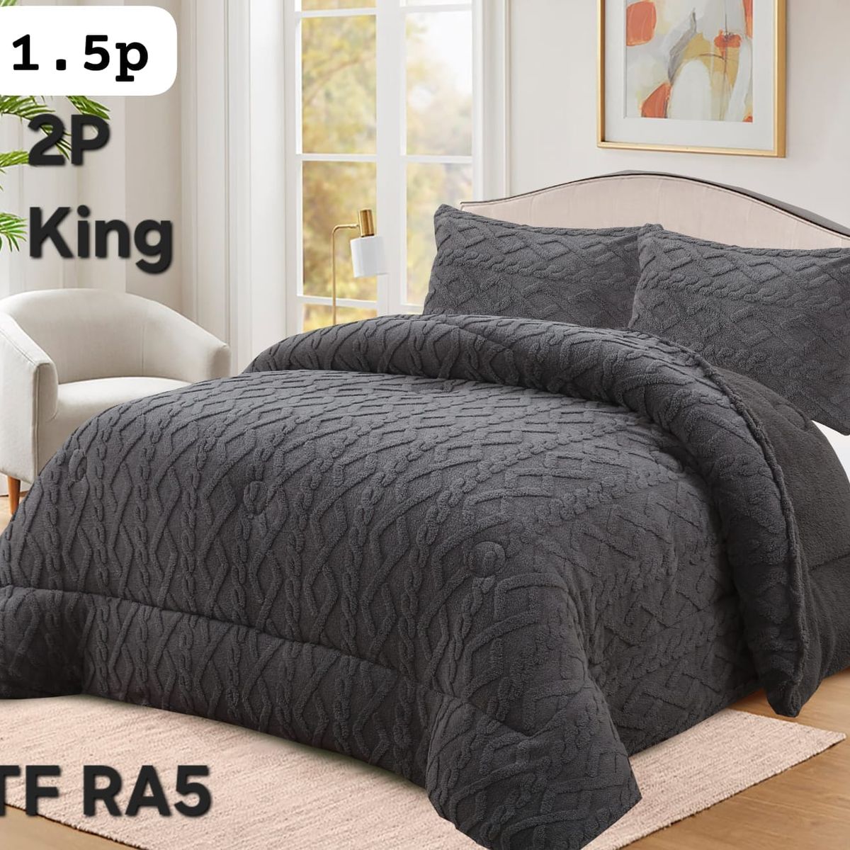 GENERICO - COBERTORES SHERPAS CON CHIPORROS TEXTURIZADOS