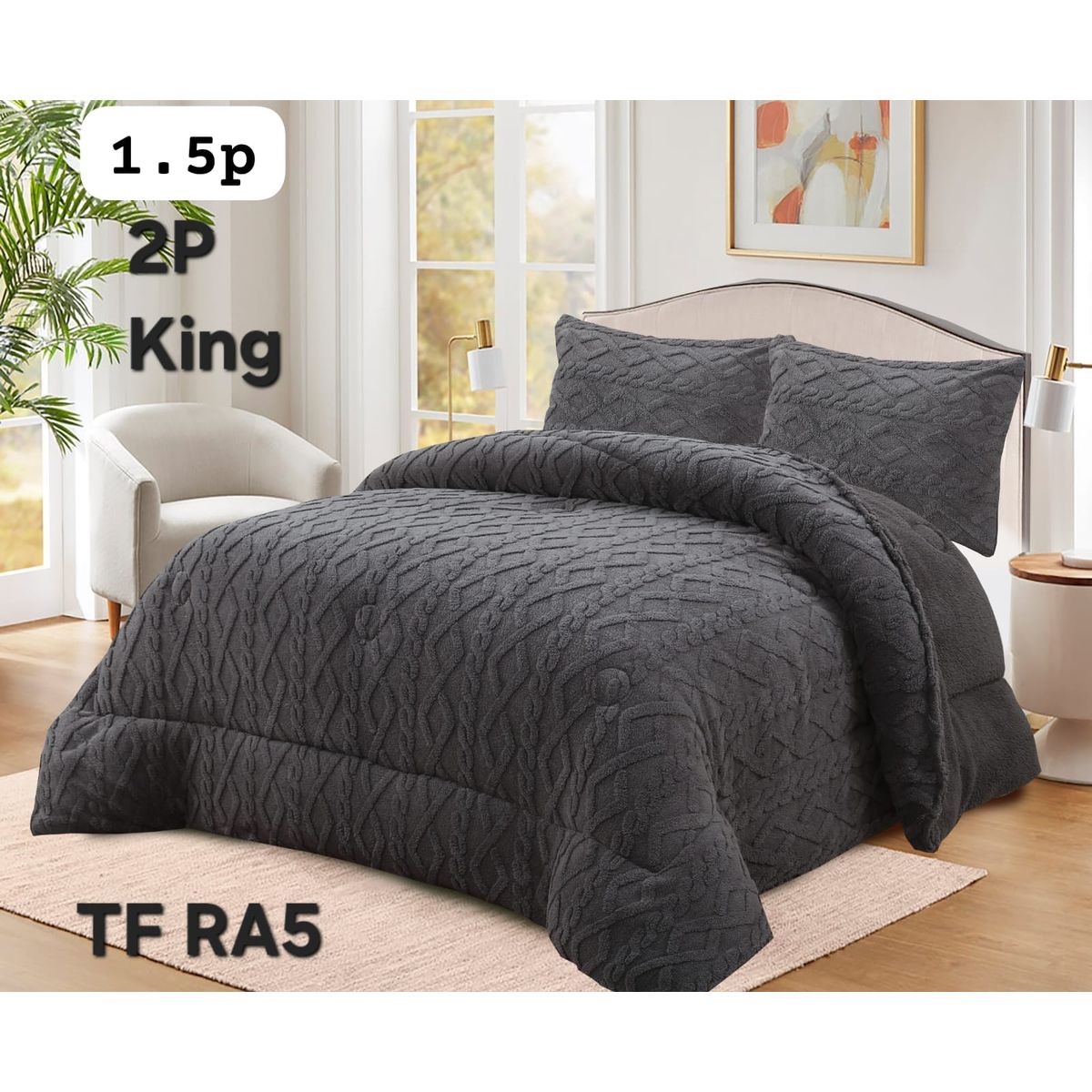 GENERICO - COBERTORES SHERPAS CON CHIPORROS TEXTURIZADOS