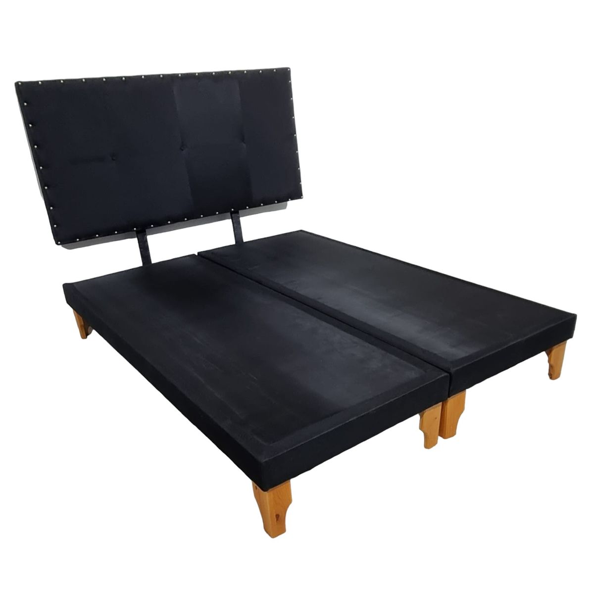 DISEÑOS VALESTRINI - CAMA EUROPEA KING LINO NEGRO