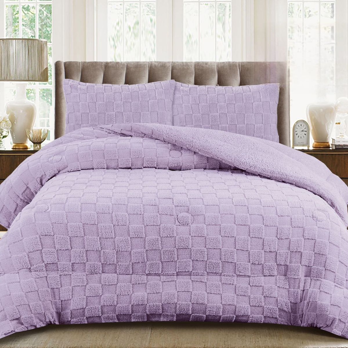 GENERICO - COBERTORES SHERPAS CON CHIPORROS TEXTURIZADOS