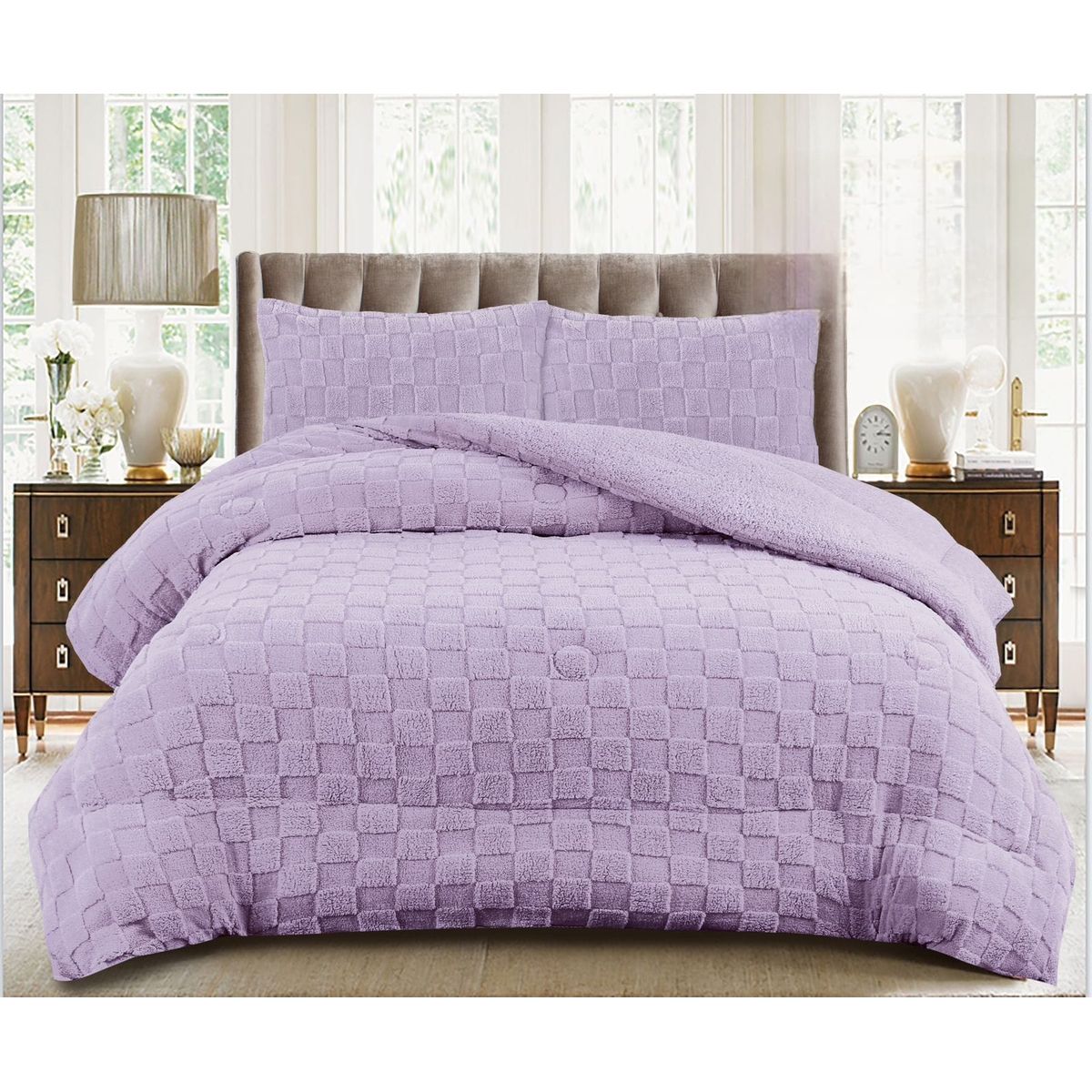 GENERICO - COBERTORES SHERPAS CON CHIPORROS TEXTURIZADOS