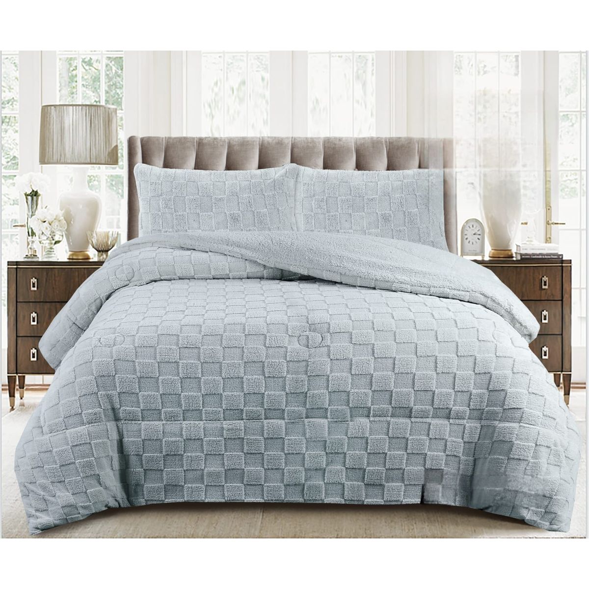 GENERICO - COBERTORES SHERPAS CON CHIPORROS TEXTURIZADOS