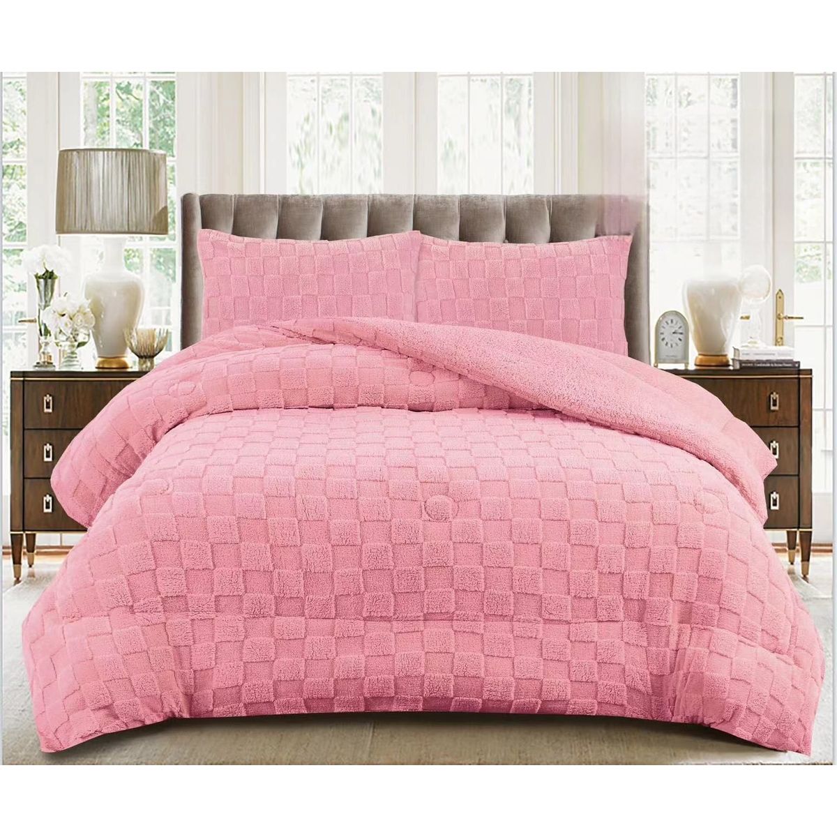 GENERICO - COBERTORES SHERPAS CON CHIPORROS TEXTURIZADOS